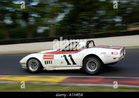 Mark Innocenzi ses courses 1969 Chevrolet Corvette roadster au Kohler International Challenge avec Brian Redman 2006 Banque D'Images