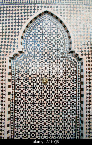 Riad marocain carrelage, détail de riad Jnane Mogador marrakech maroc afrique du nord-ouest Banque D'Images