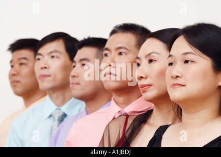 Close-up of business executives in a row Banque D'Images