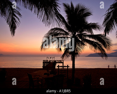 Voir à l'aube de l'Ana Mandara resort hotel Nha Trang Viêt Nam Banque D'Images