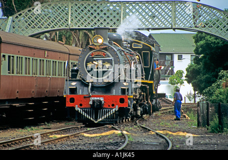 KNYSNA AFRIQUE DU SUD Octobre Tootsie un moteur à vapeur en gare de Knysna Banque D'Images