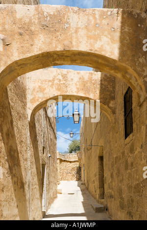 Ruelle de la Citadelle, Victoria (ou Rabat), Gozo, Malte Banque D'Images