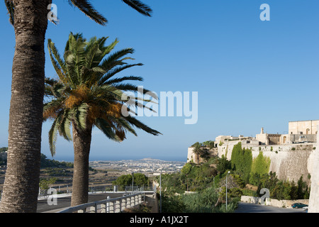 Remparts de la ville médiévale de Mdina (une fois la capitale de l'île), Malte Banque D'Images