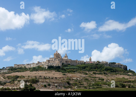 Remparts de la ville médiévale de Mdina (une fois la capitale de l'île), Malte Banque D'Images