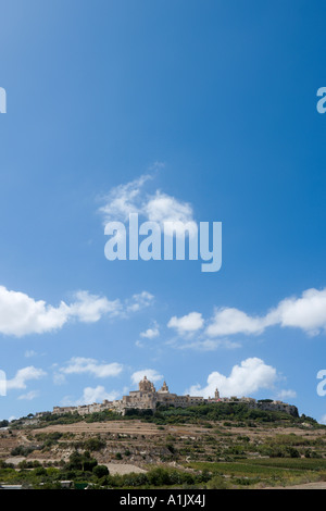 Remparts de la ville médiévale de Mdina (une fois la capitale de l'île), Malte Banque D'Images