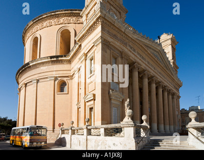 Rotonde Eglise St Mary, Mosta, Malte Banque D'Images