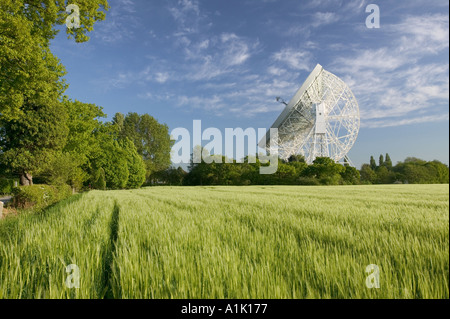 Le radiotélescope de Jodrell Bank dans Cheshire Banque D'Images