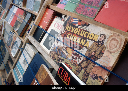 La Havane Cuba Bookstalls sur Plaza de Armas Banque D'Images