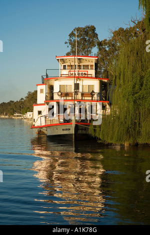 Bateau à vapeur historique PS Marion Murray River La Bruyere l'Australie du Sud Australie Banque D'Images