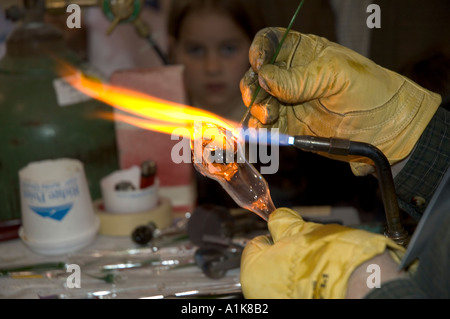 Holland Michigan Tulip Festival faire verre produits tulipes Banque D'Images