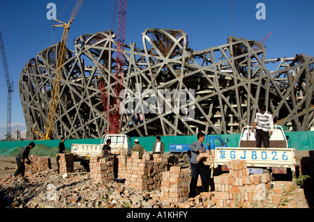 Site de construction du stade national pour les Jeux Olympiques de 2008 8 septembre 2006 Banque D'Images