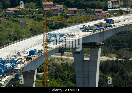 Construction de pont de l'autoroute en Slovénie Banque D'Images