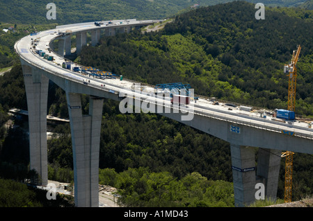 Construction de pont de l'autoroute en Slovénie Banque D'Images