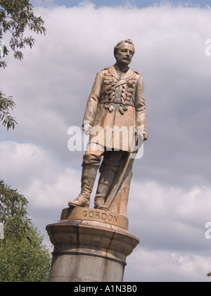 Statue de Charles George Gordon 1833 1885 à Gravesend Kent UK Banque D'Images