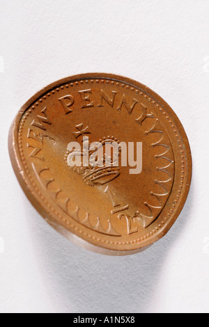 La moitié moitié courbé en pence Banque D'Images