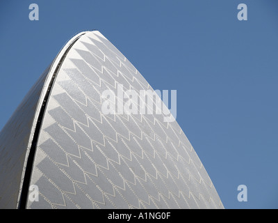 Détail d'une partie du toit de l'opera house sydney New South Wales australie Banque D'Images