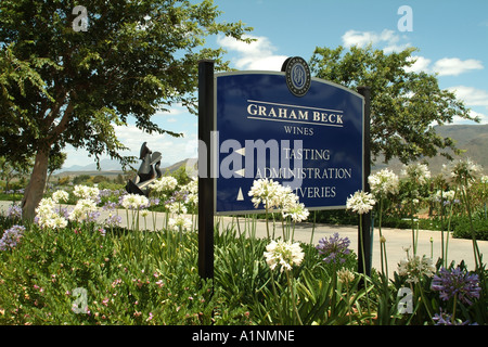 Le Graham Beck wine estate au Robertson western cape Afrique du Sud RSA Banque D'Images