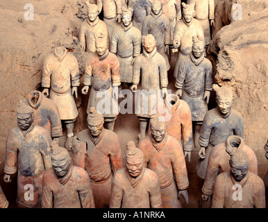 Les Guerriers en terre cuite, Xian, Chine Banque D'Images