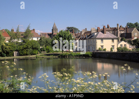 South Street et de l'étang, à Midhurst, West Sussex, Angleterre Banque D'Images