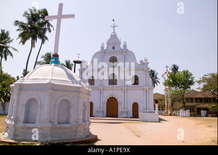 Une église à fort Cochin Kerala Inde Banque D'Images