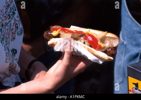 Londres, Hot Dogs Banque D'Images