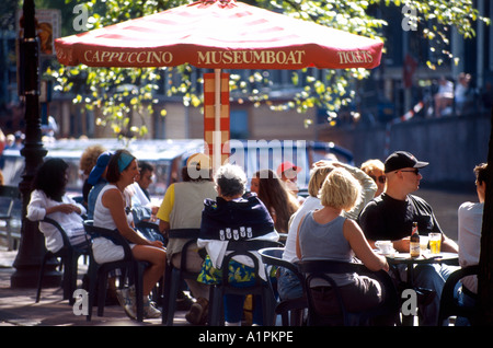 Amsterdam, Prinsengracht Cafe Banque D'Images