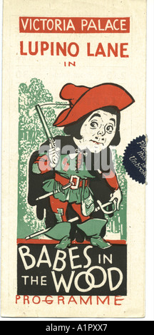 Victoria Palace, Londres, Pantomime programme pour enfants dans les bois vers 1945 Banque D'Images