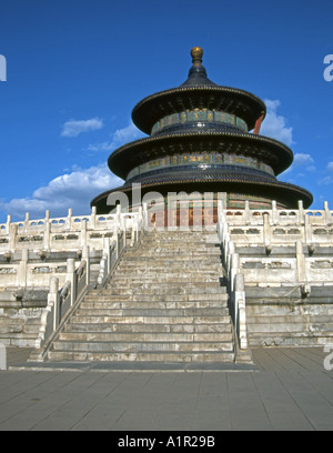 Salle de Prière pour les bonnes récoltes Temple du Ciel Site du patrimoine mondial de l'Beijing Beijing Chine Asie du Sud-Est asiatique chinois Banque D'Images