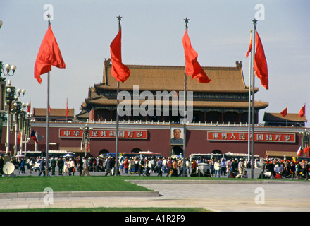 Porte de Tian Tian'anmen Square Beijing Beijing Chine Asie du Sud-Est asiatique chinois Banque D'Images