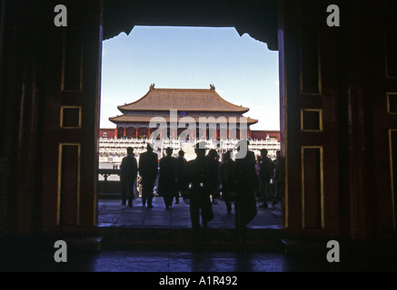 Salle de l'Harmonie Suprême Cité Interdite Palais Impérial Site du patrimoine mondial de l'Asie Chine Pékin Pékin l'Asiatique Banque D'Images