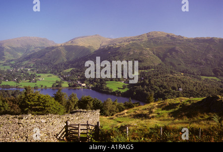 Vue de Red Bank Woods à Grasmere en été Cumbria Angleterre Royaume-Uni Grande-Bretagne Banque D'Images