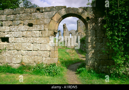 Ruines de l'abbaye de Jervaulx, près de Leyburn, Wensleydale, North Yorkshire, Angleterre, Royaume-Uni. Banque D'Images