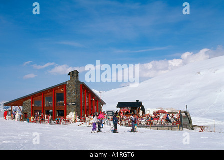 Costa Rodona, restaurant de montagne pas de la Casa, Andorre, Pyrénées Banque D'Images