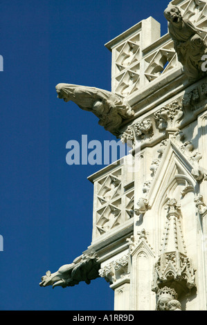 Détail de la tour façade ouest la cathédrale d'Amiens France Banque D'Images