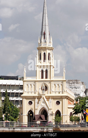 L'église Saint Rosaire sur le Chao Phraya, Bangkok, Thaïlande Banque D'Images