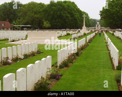 Cimetière militaire CWGC Bois Delville Banque D'Images