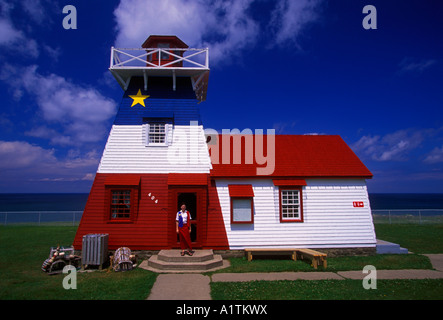 1, l'un, canadien français, Canadien français, femme adulte, la baie des Chaleurs, le village de Grande-Anse, Grande-Anse, Nouveau-Brunswick Province, Canada Banque D'Images