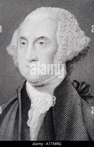 George Washington, 1732 - 1799. Premier Président des États-Unis d'Amérique. Banque D'Images