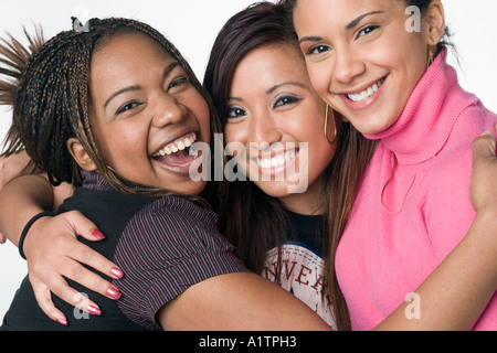 Trois amis Portrait Banque D'Images