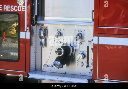 Camion de sauvetage et d'incendie Montréal Canada Banque D'Images