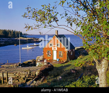 Lobster Shack sur la côte du Maine USA Banque D'Images
