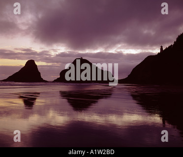 Phare de Heceta Head Devil Elbow s State Park dans l'Oregon USA Banque D'Images