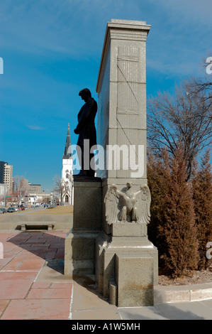 Statue d'Abraham Lincoln au Lincoln Nebraska State Capitol building USA Banque D'Images