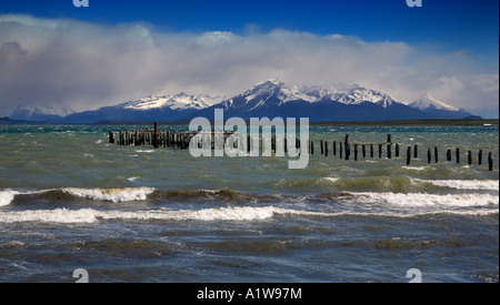 Seno Ultima Esperanza (dernier espoir de son) de Puerto Natales, en Patagonie, au Chili Banque D'Images