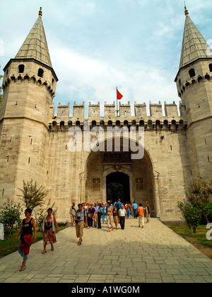 La porte de salués dans le palais de Topkapi à Istanbul Banque D'Images