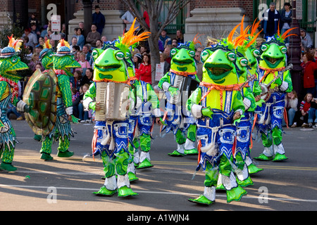 La célèbre Mummer's Parade à Philadelphie le jour de l'an 2005. Banque D'Images