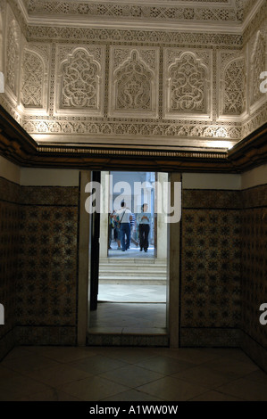Les murs en stuc dans le musée du Bardo à Tunis, capitale de la Tunisie Banque D'Images