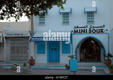 Boutique de bijoutier à Houmt Souk la ville sur l'île de Djerba en Tunisie Banque D'Images