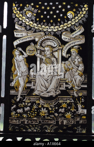 Vitrail à l'université de Yale Bibliothèque Sterling Banque D'Images