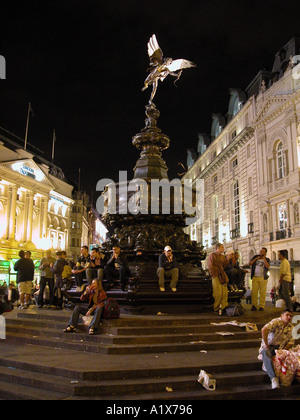 Statue d'eros de Piccadilly Circus Londres Banque D'Images